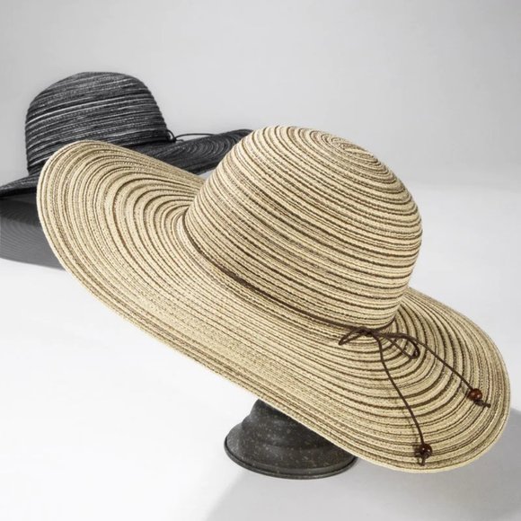 Beige Brown Swirl Stripe Sun Hat main image 4